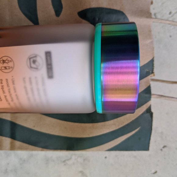 NWT Starbucks Frosted Purple Orange Glass Bottle - Picture 7 of 10